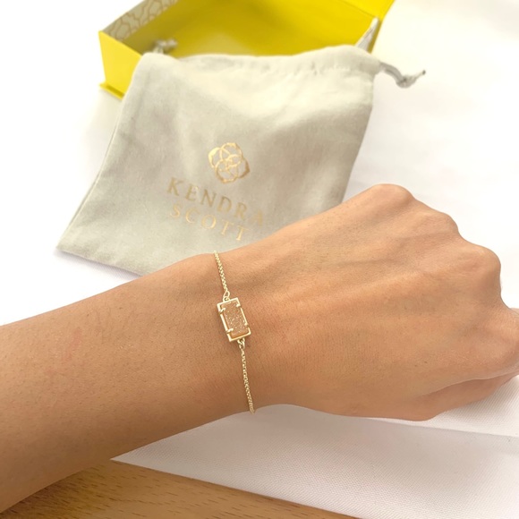 NEW Kendra Scott 14k gold drusy slider bracelet - Picture 2 of 6